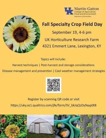 Details and registration for Fall Field Day